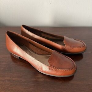 Bandolino BDTARRELL Women's Tan Leather Loafer Flats Size 9 M